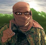 arab brown_skin camouflage chemist chemistry clothes command_and_conquer dr_thrax glasses global_liberation_army goggles hand islam keffiyeh mask painting pointing soyjak terrorist thrax uniform variant:markiplier_soyjak video_game // 662x653 // 599.4KB