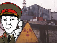 chernobyl closed_mouth clothes collar_tabs communism ear hammer_and_sickle hat irl_background kgb kuz military_cap necktie smile soyjak uniform variant:kuzjak // 2000x1500 // 973.3KB