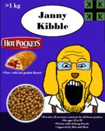 4chan animal cereal clothes dog ear glasses hot_pocket janny kibble open_mouth soyjak stubble text variant:markiplier_soyjak yellow yellow_skin // 1000x1250 // 562.7KB