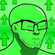 arrow biz_(4chan) calm ear glasses green green_skin soyjak stubble variant:nujak // 1000x1000 // 553.5KB