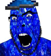 angry chemistry clothes cobalt element glasses hat irl_background open_mouth soyjak stubble terraria text variant:cobson video_game // 721x789 // 270.3KB