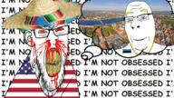 2soyjaks angry blood bloodshot_eyes blue_eyes clenched_teeth closed_mouth clothes country cracked_teeth ear estonia flag glasses hat irl_background smile sombrero soyjak stubble subvariant:nucob text thougher united_states variant:cobson variant:feraljak yellow_hair yellow_teeth // 1920x1080 // 1.9MB
