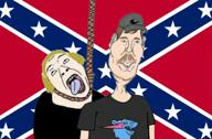 chris_tyson confederate_flag hair hanging meatcanyon mr_beast open_mouth rope soyjak suicide tongue total_tranny_death tranny variant:bernd white_skin yellow_teeth // 1636x1080, 79.8s // 7.8MB