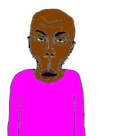 black_skin nigger pink_shirt variant:suckjak yellow_sclera // 456x547 // 41.7KB