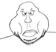 angry artist:bulgarian closed_mouth fat front_facing obese soyjak stubble subvariant:meximutt_front template variant:meximutt // 918x845 // 18.3KB