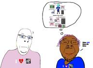 2soyjaks ballbusting brown_skin brown_troonjak cartoon closed_eyes closed_mouth clothes cock_and_ball_torture coco_(ongezellig) confused femdom flag genital_torture glasses hair kicking_balls lifesucksthenyoudie naked nate ongezellig open_mouth or_are_you_a_stupid_whore pain penis purple_hair redraw skirt smile smirk smug soybooru soyjak soyjak_party stubble text thinking total_tranny_death tranny ttd variant:bernd variant:chudjak white_skin wink winking yellow_hair yellow_teeth // 1343x990 // 319.7KB