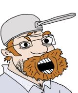 beard clothes crazy_dave glasses hair hat open_mouth orange_hair plants_vs_zombies pot soyjak variant:unknown video_game // 500x600 // 1.1MB