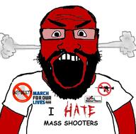 angry beard clothes cross don't_name_them glasses gun gun_control i_hate march_for_our_lives mass_shooter murder no_notoriety red_face red_skin school_shooter tshirt variant:science_lover // 800x789 // 146.0KB