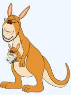 2soyjaks animal baby ear full_body glasses kangaroo pacifier smile stubble tail variant:gapejak // 1200x1600 // 133.4KB