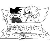 2soyjaks animal arm clothes fox furry glasses hand hedgehog oekaki ominous owo shadow smile snout sonic_the_hedgehog soyfag_farty soyjak stubble tail tails thumbs_up tshirt variant:unknown video_game // 556x461 // 30.5KB