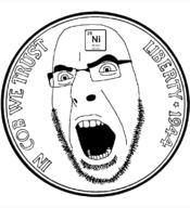 angry chemistry coin element glasses nickel open_mouth soyjak stubble text variant:cobson // 721x789 // 47.9KB