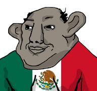 amerimutt balding brown_skin closed_mouth country double_chin ear fat flag gynaecomastia mexico smile soyjak sweating variant:chudjak // 820x775 // 125.7KB