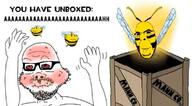 4soyjaks bee blush box bug closed_mouth glasses hand mann_co meta:tagme mustache soyjak stubble team_fortress_2 variant:cobson variant:impish_soyak_ears wasp wing // 782x433 // 66.9KB