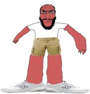 angry arm beard clothes full_body glasses hand i_hate leg new_balance punisher_face red_skin shoe sneakers soyjak template tshirt variant:science_lover // 1493x1555 // 713.3KB