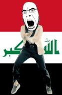 angry animated arabic_text country dance flag flag:iraq gangnam_style glasses iraq open_mouth soyjak stubble text variant:cobson // 300x460 // 497.2KB