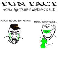 acid arm atf cap clothes crying ear eating federal_agent glowie hat holding_object open_mouth stubble text variant:impish_soyak_ears variant:rupturejak // 1000x1000 // 249.1KB
