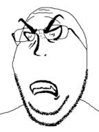 angry bald eyebrows eyes face glasses nisher nose stubble teeth variant:gapejak // 600x800 // 7.5KB