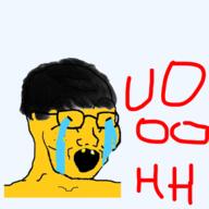 crying crying_wojak emoticon hair japan open_mouth pedophile text uooh variant:soyak yellow_skin 😭 // 3072x3072 // 1.6MB