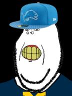 angry cap clenched_teeth clothes detroit_lions football hat michigan no_eyebrows small_eyes soyjak stubble subvariant:michijak subvariant:wholesome_soyjak teeth variant:gapejak yellow_teeth // 828x1104 // 424.7KB