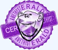 amethyst badge ear gem purple seal_of_approval smile soyjak stamp stubble template text variant:impish_soyak_ears // 761x650 // 404.1KB