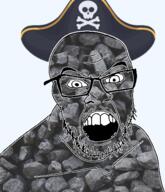 alternate angry captain_coal clothes coal glasses hat mustache open_mouth pirate skull soyjak soyjak_party stubble template variant:feraljak // 1286x1497 // 1.5MB