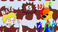 2soyjaks angry badge bloodshot_eyes clone colorful colorful_hair deformed fight hair medal missing_teeth nate oh_my_god_she_is_so_attractive parody pizza_tower rainbow subvariant:shoyta variant:gapejak yellow_hair // 960x540 // 45.3KB