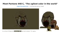 4soyjaks angry black_skin bloodshot_eyes brown_skin crying distorted glasses open_mouth pantone poop stretched_mouth stubble text thick_eyebrows variant:classic_soyjak yellow_sclera // 720x393 // 100.1KB