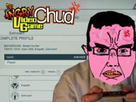 anger_mark avgn bloodshot_eyes closed_mouth clothes crying ear glasses hair holding_object pink_skin starfield subvariant:chudjak_front variant:chudjak white_skin yellow_teeth // 4032x3024 // 6.7MB