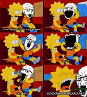 4chan bart_simpson bloodshot_eyes brown_hair car clothes crying full_body glasses greentext lisa_simpson multiple_soyjaks mustache open_mouth soyjak stretched_mouth stubble text the_simpsons variant:a24_slowburn_soyjak variant:classic_soyjak variant:wewjak wojak yellow_skin // 917x1024 // 143.4KB