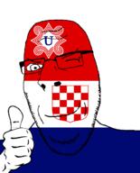 bald croatia flag glasses looking_at_you smile smug stubble subvariant:nucob thumbs_up ustasha ustashism variant:cobson wink winking // 541x671 // 44.0KB