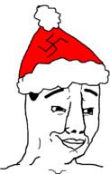 christmas closed_mouth clothes hair hat nazism santa_hat smile soyjak swastika variant:chudjak // 684x1080 // 23.5KB