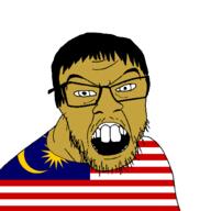 brown_skin clothes country flag glasses hair malaysia open_mouth small_eyes soyjak stubble variant:feraljak // 1500x1500 // 48.9KB