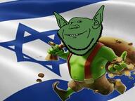 clash_of_clans country ear flag goblin green green_skin israel israeli judaism large_nose money orc smile soyjak stubble subvariant:orcish_soyak_ears variant:impish_soyak_ears video_game // 800x600 // 450.2KB