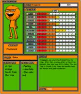 Hero_sheet Score_sheet character co_(4chan) food fruit orange_(fruit) orange_skin soyjak stat_sheet stats // 999x1150 // 106.2KB