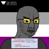 andrew_tate asexual closed_mouth flag glasses grey grey_skin lgbt soot soot_colors soyjak soyjak_party stubble text variant:chudjak variant:tatejak // 768x768 // 161.0KB