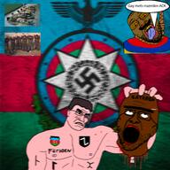 Total_armenian_death ack armenia azerbaijan black_skin blood blue_eyes flag glasses legion mustache nazism reichsadler runes runic_text stubble swastika tattoo tongue unibrow variant:bernd variant:chudjak wolfsangel // 3464x3464 // 3.2MB