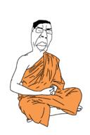 big_lips buddhism buddhist closed_eyes deformed full_body monk robe sitting subvariant:suspicious_chudjak ugly variant:chudjak // 452x679 // 82.4KB