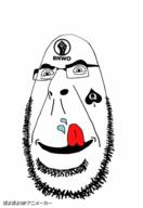 animated bbc distorted glasses half_open_mouth licking_lips poyopoyo pyokopyoko queen_of_spades saliva soyjak stubble tattoo tongue variant:cobson // 275x400 // 311.5KB