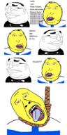 closed_mouth comic crossed_arms ear finland finn glasses hair hanging herp_derp kohler mongol open_mouth rage_comic rope soyjak suicide tongue variant:bernd variant:chudjak yellow_skin // 900x1801 // 435.3KB