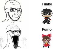 anime arm concerned frown fumo funko_pop glasses hakurei_reimu hand hands_up open_mouth soyjak stubble touhou variant:classic_soyjak variant:wewjak video_game // 563x476 // 154.9KB