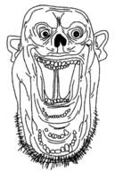 body_horror ear goofy goofy_greener grin grinner monster open_mouth stubble variant:unknown // 350x520 // 143.7KB