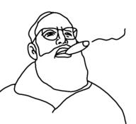 balding beard cigar clothes ear glasses smoking variant:unknown // 481x439 // 40.7KB