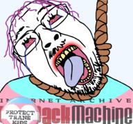 badge crying dead hanging pedophile purple_hair rope soyjak suicide tongue tranny variant:bernd wayback_machine yellow_teeth // 2600x2433 // 1.2MB