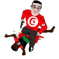 black_skin brown_skin chad chud dead flag flag:tunisia gun holding_object kys nigger smile tunisia tunisian variant:bernd variant:chudjak // 1000x1000 // 297.7KB