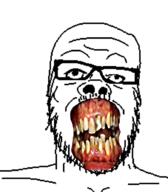 glasses meta:missing_variant open_mouth soyjak stubble yellow_teeth you_were_one_i_ker // 908x1040 // 335.5KB