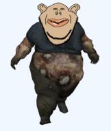 3d amerimutt animated bald boomer_(left_4_dead) brown_skin clothes corpse ear fat full_body left_4_dead_(series) lips looking_at_you obese rotting running smile stubble subvariant:impish_amerimutt subvariant:impish_front symmetrical translucent translucent_background transparent transparent_background variant:impish_soyak_ears video_game walking zombie // 411x488 // 610.7KB