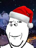 animated christmas clothes comfy hat iorl_background music santa_hat smile smv snow song sound soyjak stubble subvariant:wholesome_soyjak variant:gapejak video // 648x866, 157.1s // 8.0MB