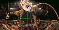 blood bloodshot_eyes crying fallout glasses gore master multiple_eyes mutant open_mouth purple_hair stubble the_master_(fallout) tongue tranny variant:bernd white_skin yellow_teeth // 803x414 // 490.3KB