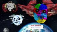 4chan baby colony colorful deformed ear earth getter_robo glasses hair just_fuck_my_shit_up mecha moon multiple_soyjaks mustache nikocado_avocado pacifier plant qa_(4chan) red_eyes smile soyjak space spaceship star stubble subvariant:jacobson subvariant:nathaniel tv_(4chan) variant:a24_slowburn_soyjak variant:classic_soyjak variant:gapejak variant:impish_soyak_ears // 1269x709 // 958.4KB