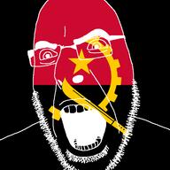 angola angry country flag glasses open_mouth soyjak stubble variant:cobson // 721x720 // 32.4KB